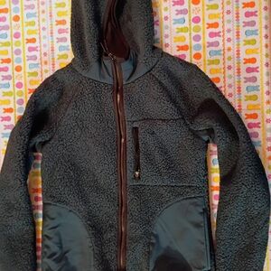 Cozy Black Sherpa Hoodie